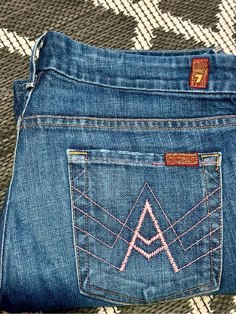 Y2K vintage 7 of all mankind pink A pocket